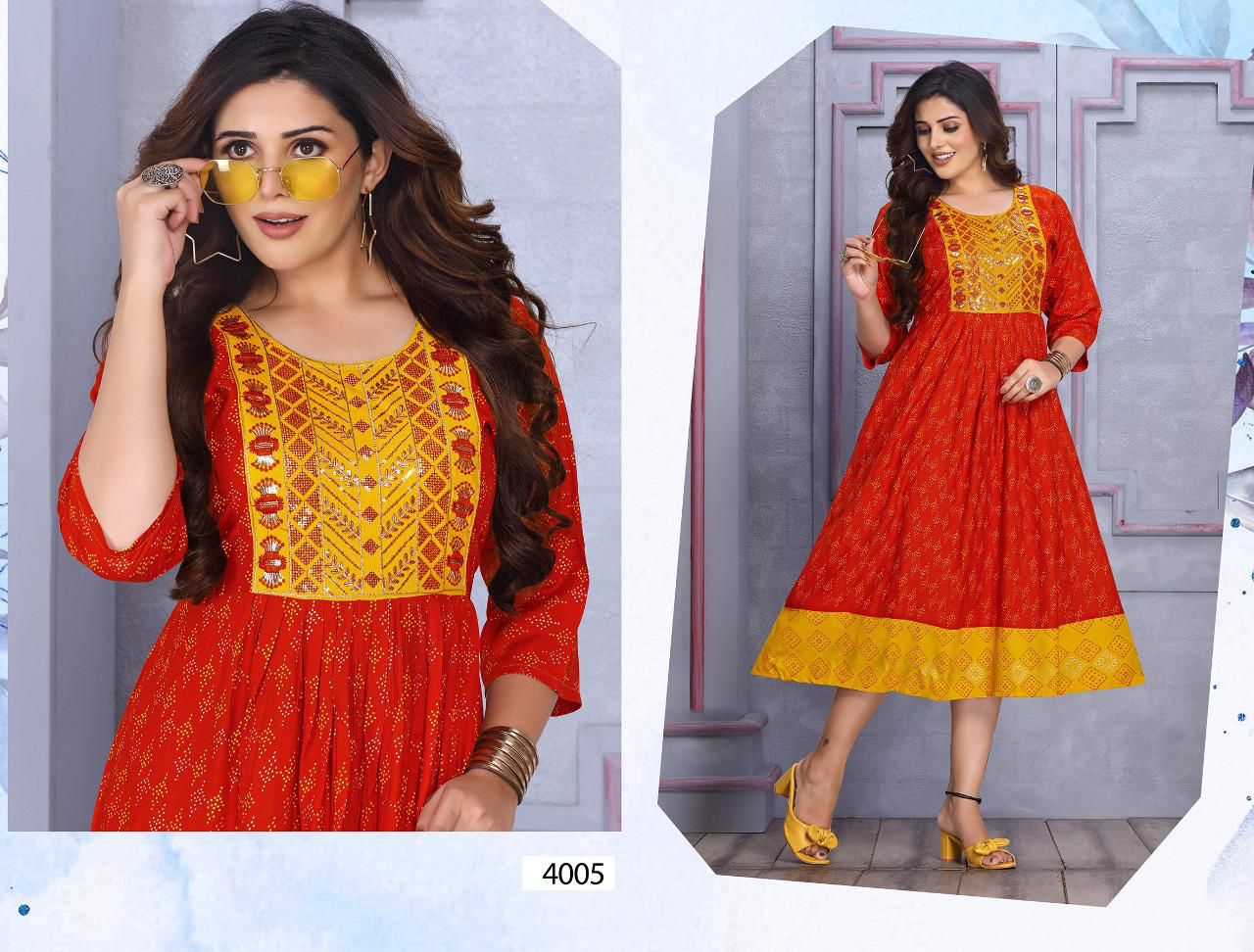 Golden Fashion Forever 1 Ethnic Wear Wholesale  Anarkali Kurti Collection